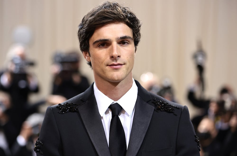 Jacob Elordi in a black jewelled suit at the 2022 Met Gala