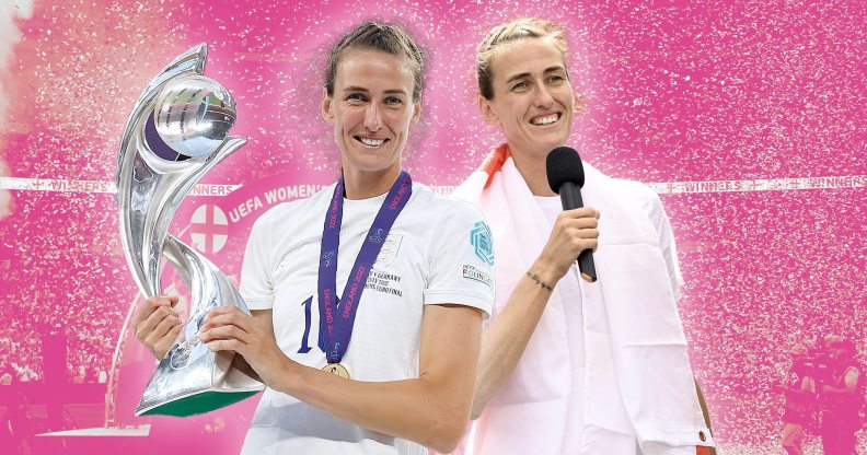 Jill Scott holds trophy and microphone