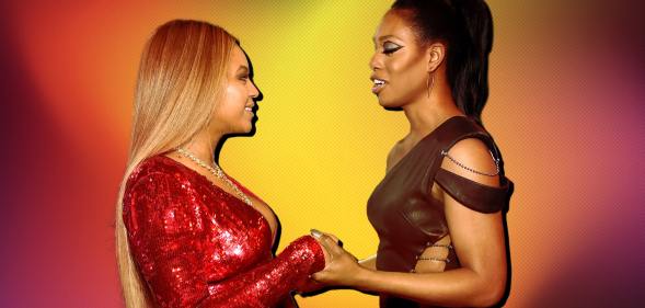 Beyoncé and Laverne Cox (R)