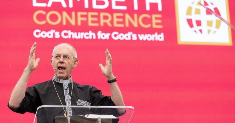 Justin Welby, Archbishop of Canterbury, speaks at the 2022 Lambeth Conference