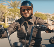 David Beckham rides a motorbike in Qatar