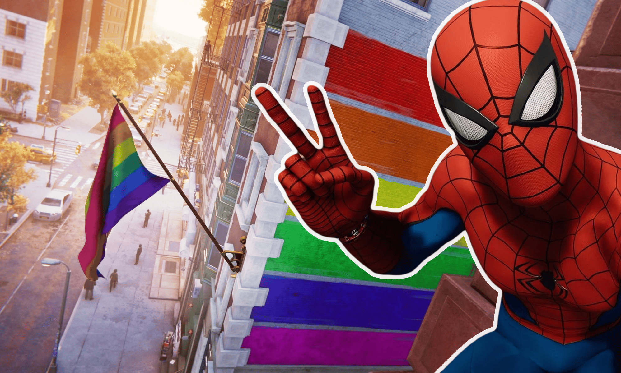 Artway on X: Ps4 Marvel :Spider-man is LGBT friendly!  🏳️‍🌈❤️😍❤️😍❤️😍🏳️‍🌈 #Spiderman #LGBT #TransIsBeautiful #love  #PlayStation #awesome #Sony #freedom #nowar #gender #happy   / X