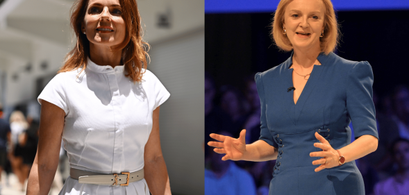 Geri Halliwell and Liz Truss in separate images