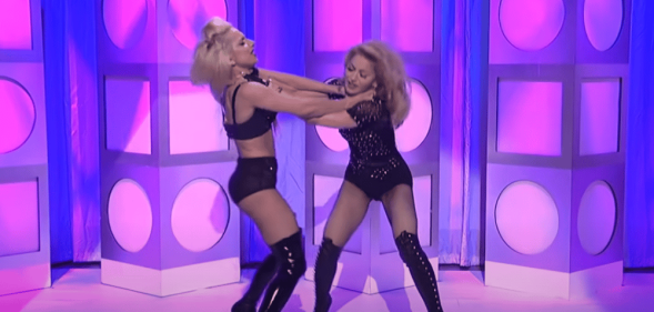 Madonna and Lady Gaga fighting