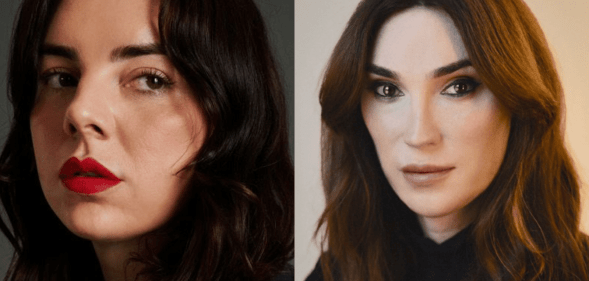 A photoshoot of both Shon Faye and Juno Dawson