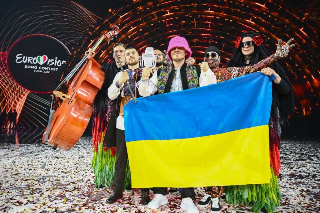 Kalush Orchestra after winning the 2022 Eurovision Song Contest