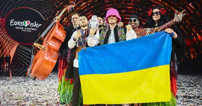 Kalush Orchestra after winning the 2022 Eurovision Song Contest