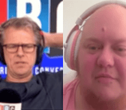 Screenshots of Andrew Castle and Felix Fern during their debate