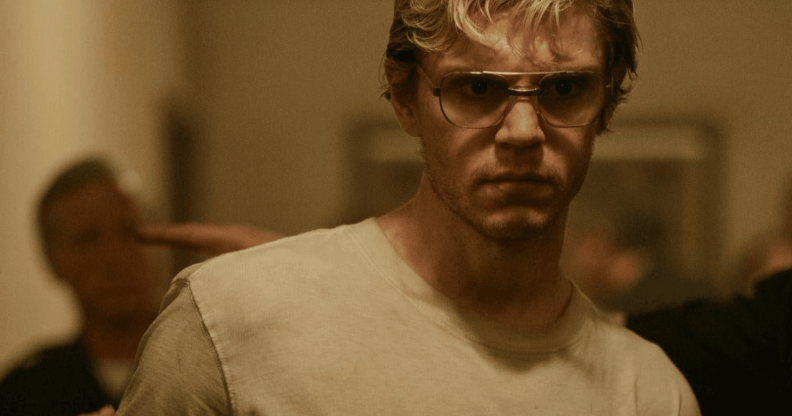 A promotional still of actor Evan Peters as Jeffrey Dahmer in the Netflix series Monster: The Jeffray Dahmer Story.