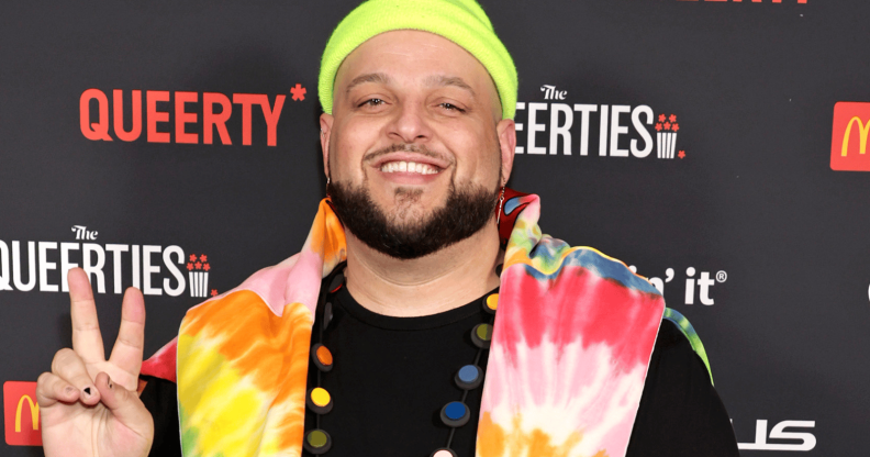 Actor Daniel Franzese poses on the red carpet