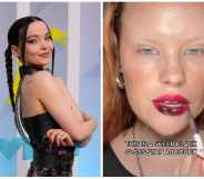 TikTok is trying out the new black lip gloss beauty trend worn by the likes of Dove Cameron.
