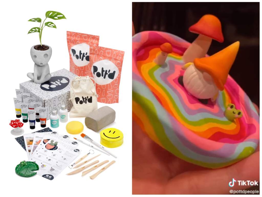 Pott'd is home to clay kits to help you get creative and improve your mental health.
