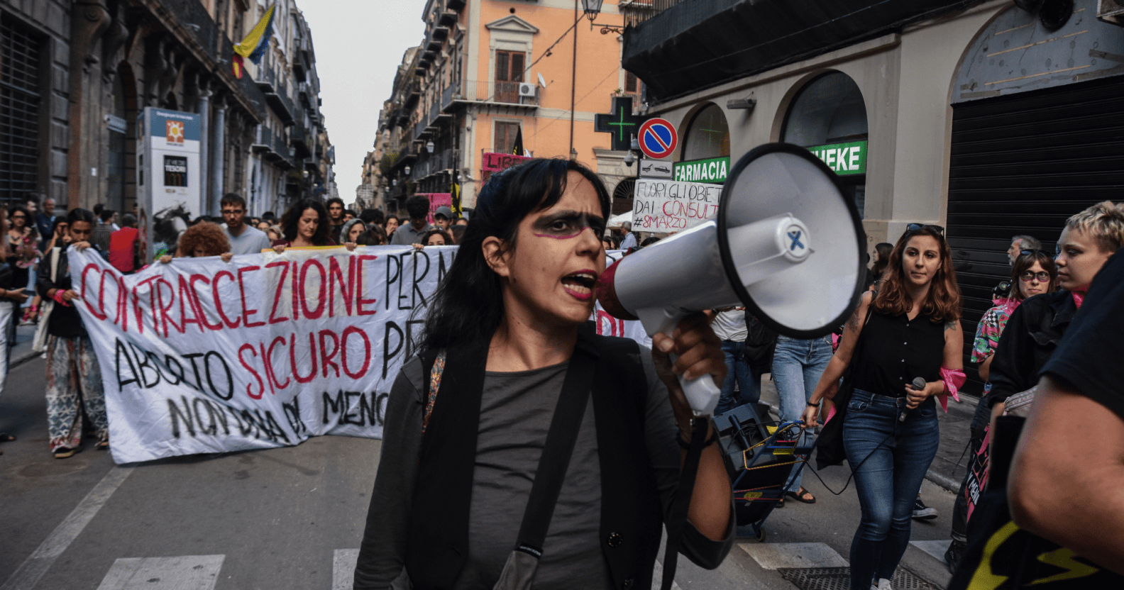 People demonstrated for the right to free, safe and free abortion in Italy