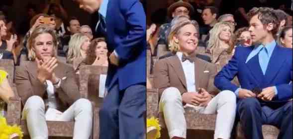 Harry Styles and Chris Pine at the Don't Worry Darling premier