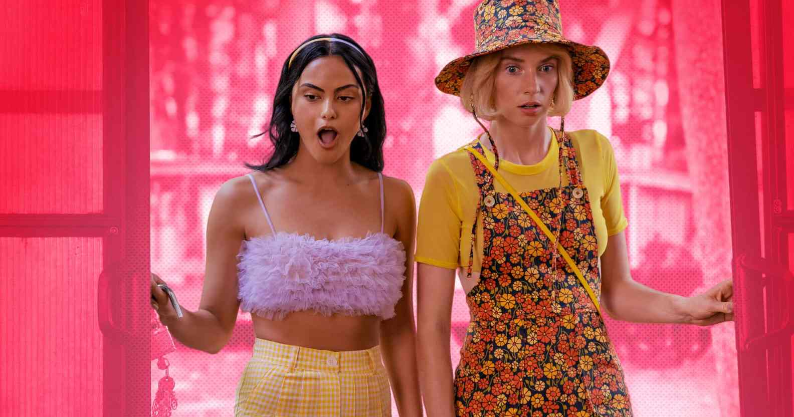 Maya Hawkes and Camila Mendes in Do Revenge.