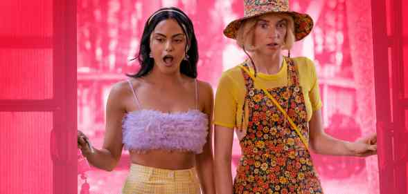 Maya Hawkes and Camila Mendes in Do Revenge.