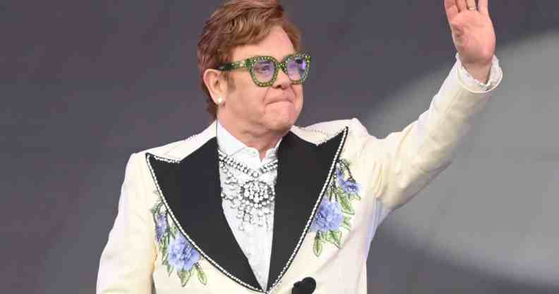 Elton John commemorates Queen Elizabeth. (Getty)