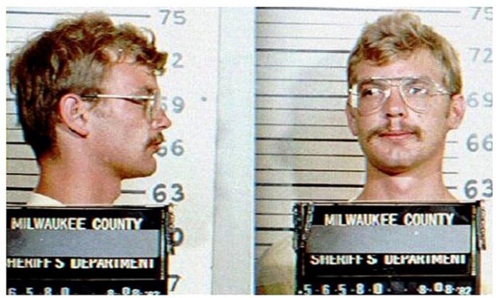 Mugshot of serial killer Jeffrey Dahmer