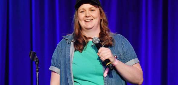 SNL's first non-binary cast member Molly Kearney performs on stage