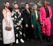 Queer Eye's fab five pose for a photo at the Creative Arts Emmys