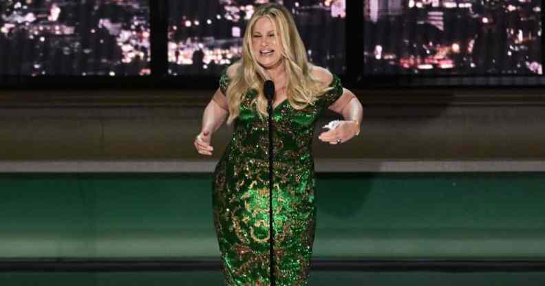 Jennifer Coolidge accepts the award for Outstanding Supporting Actress In A Limited Or Anthology Series Or Movie.