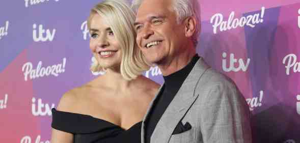This Morning's presenters, Holly Willoughby and Phillip Schofield, pose for photographers at the ITV Palooza event