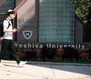 Students walk by the campus of Yeshiva University in New York City
