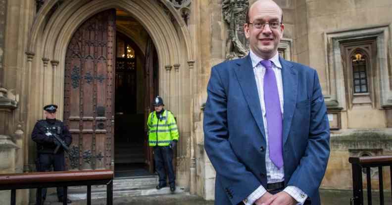 Former MP Mark Reckless poses for a portrait outside the Houses of Parliament