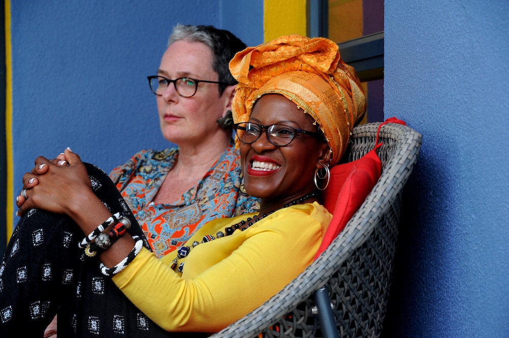 Mpho Tutu van Furth, daughter of the late archbishop Desmond Tutu, with her wife Marceline