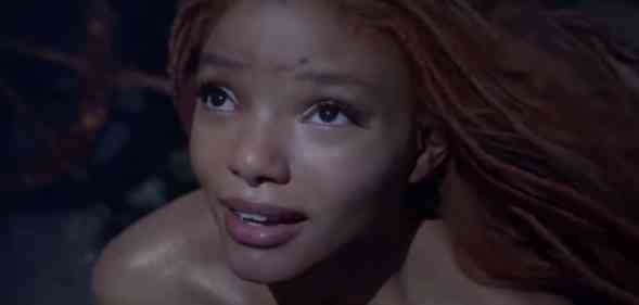 Halle Bailey in the trailer for The Little Mermaid.