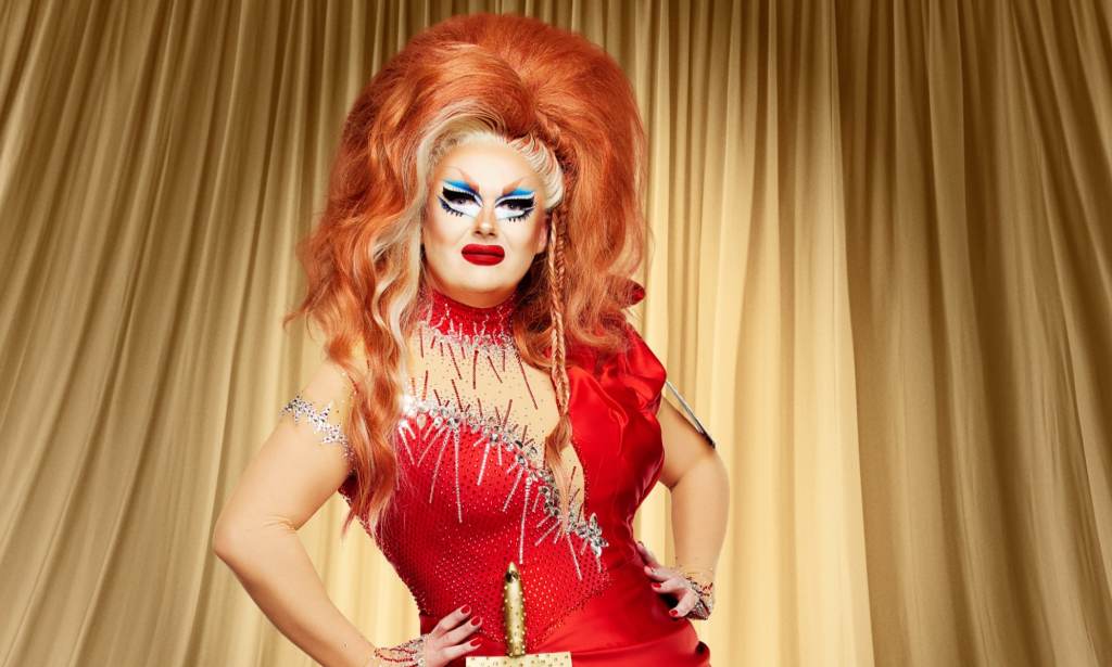 Just May is the first queen to sashay away from Drag Race UK. (BBC/World of Wonder/Guy Levy)