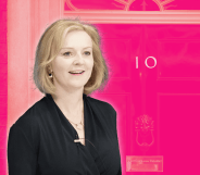 Liz Truss in front of No 10 Downing Street