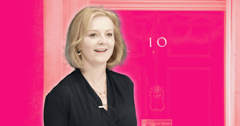 Liz Truss in front of No 10 Downing Street