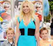 Preston (R) and Jayden Federline (L) with Britney Spears. (Jon Kopaloff_FilmMagic)