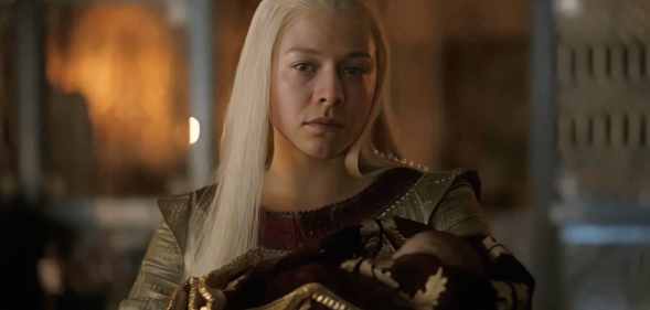Princess Rhaenyra with her son Joffrey in House of the Dragon. (HBO)