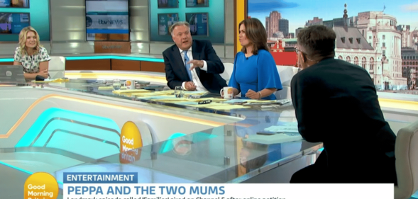 Ed Balls discusses the same-sex couple in Peppa Pig with hosts.
