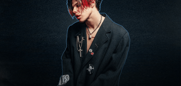 Yungblud in an edited image from his album artwork.