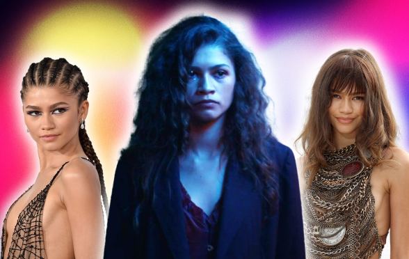 Collage of photos of Zendaya