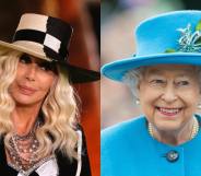 side-by-side photos of Cher and the late Queen Elizabeth II