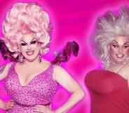 Drag icon Nina West and Divine each serving amazing looks.