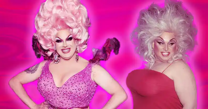 Drag icon Nina West and Divine each serving amazing looks.