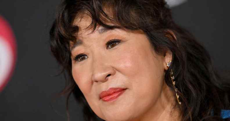 Close-up of Sandra's face