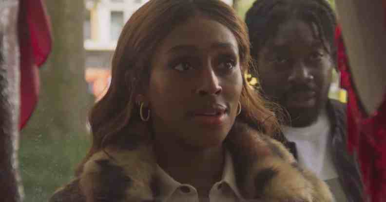 Alexandra Burke in Pretty Red Dress. (BBC Film/BFI Film Fund/Magellanic Media)