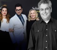 Schitt's Creek cast Eugene Levy (L), Annie Murphy, Dan Levy and Catherine O'Hara, and Ben Feigin