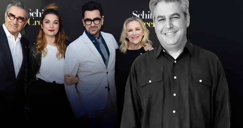 Schitt's Creek cast Eugene Levy (L), Annie Murphy, Dan Levy and Catherine O'Hara, and Ben Feigin