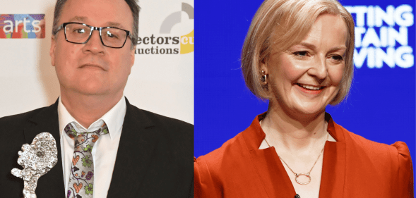 Russell T Davies (left) and Liz Truss (right).