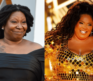 Side by side images of Whoopi Goldberg and Lizzo