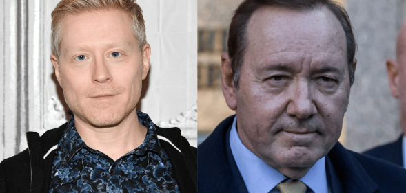 Side by side images of Anthony Rapp and Kevin Spacey