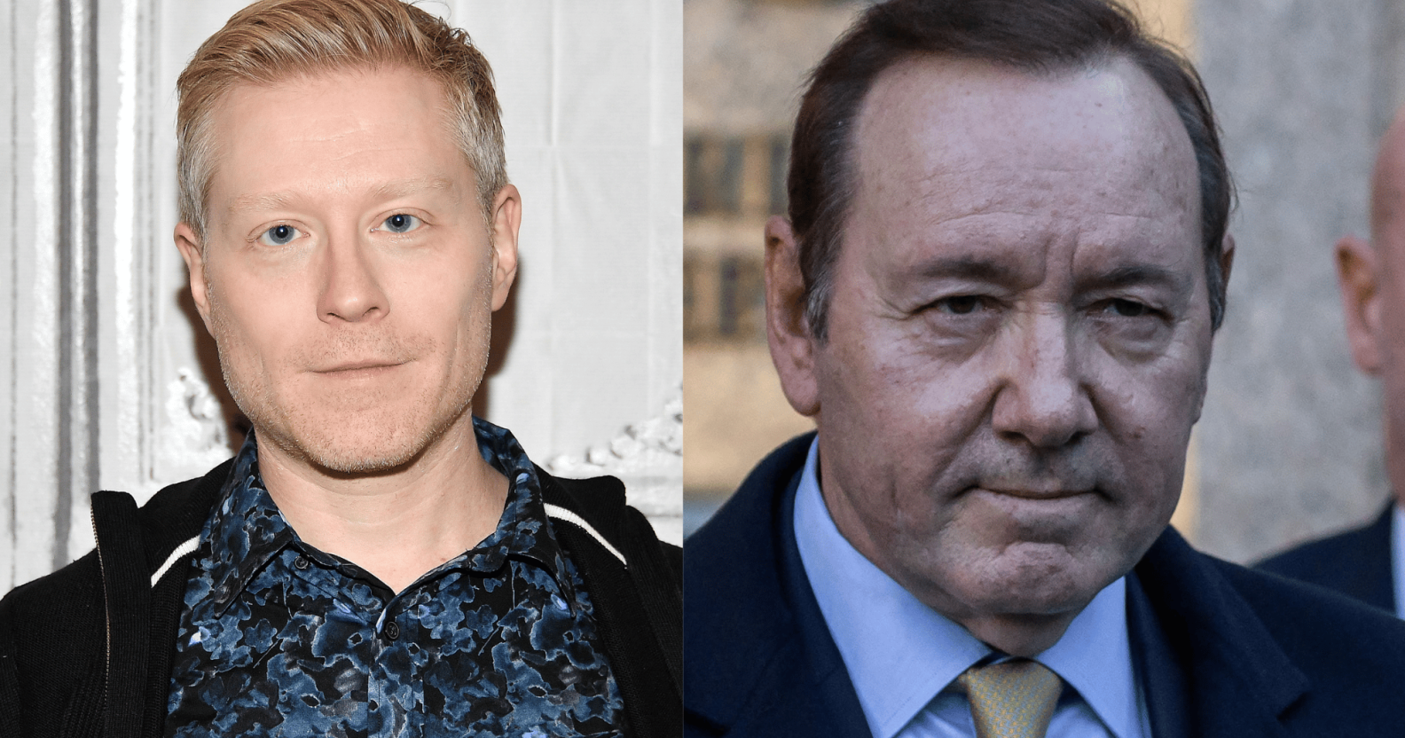 Side by side images of Anthony Rapp and Kevin Spacey