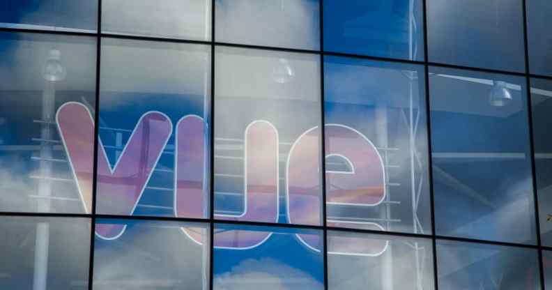 A photo of the VUE cinema logo